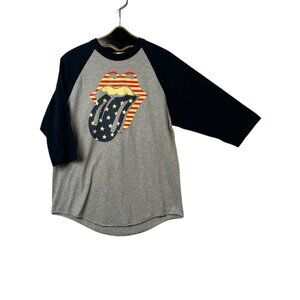 Rolling Stones US Tour 2005-06 Raglan Tee Alstyle Apparel L Large Made In Mexico